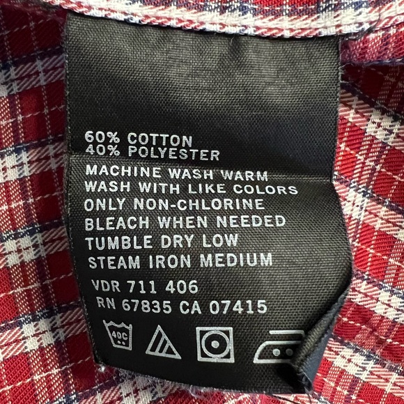 Men’s Nautica XL Red Plaid Long Sleeve Button Down Shirt - Picture 4 of 4